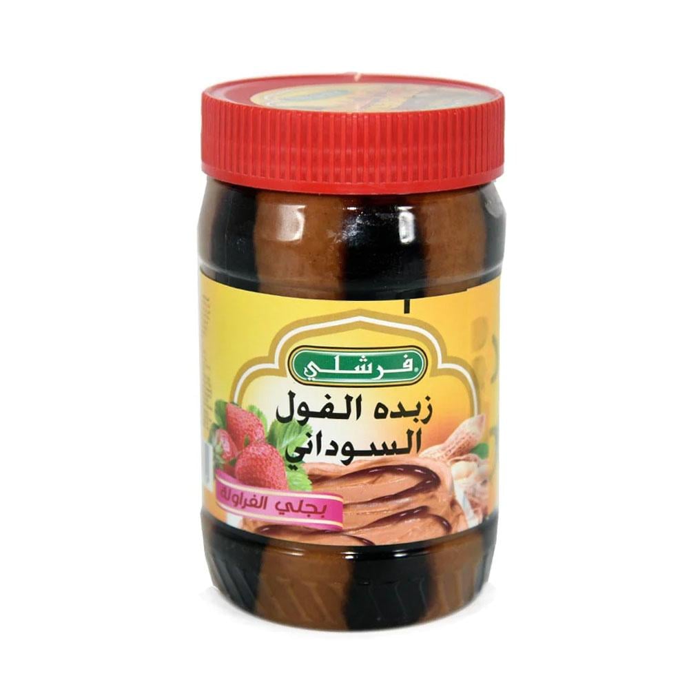 زبدة فول سوداني بجلي فراولة فرشلي18اونز
