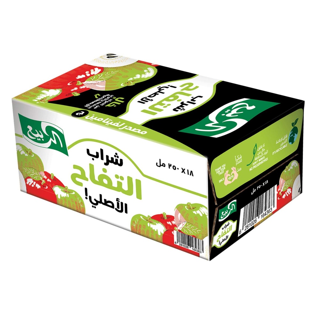 شراب التفاح الاصلي الربيع 250مل *18