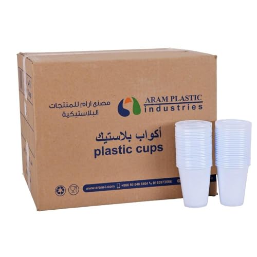 ارام اكواب بلاستك ابيض 50 ح