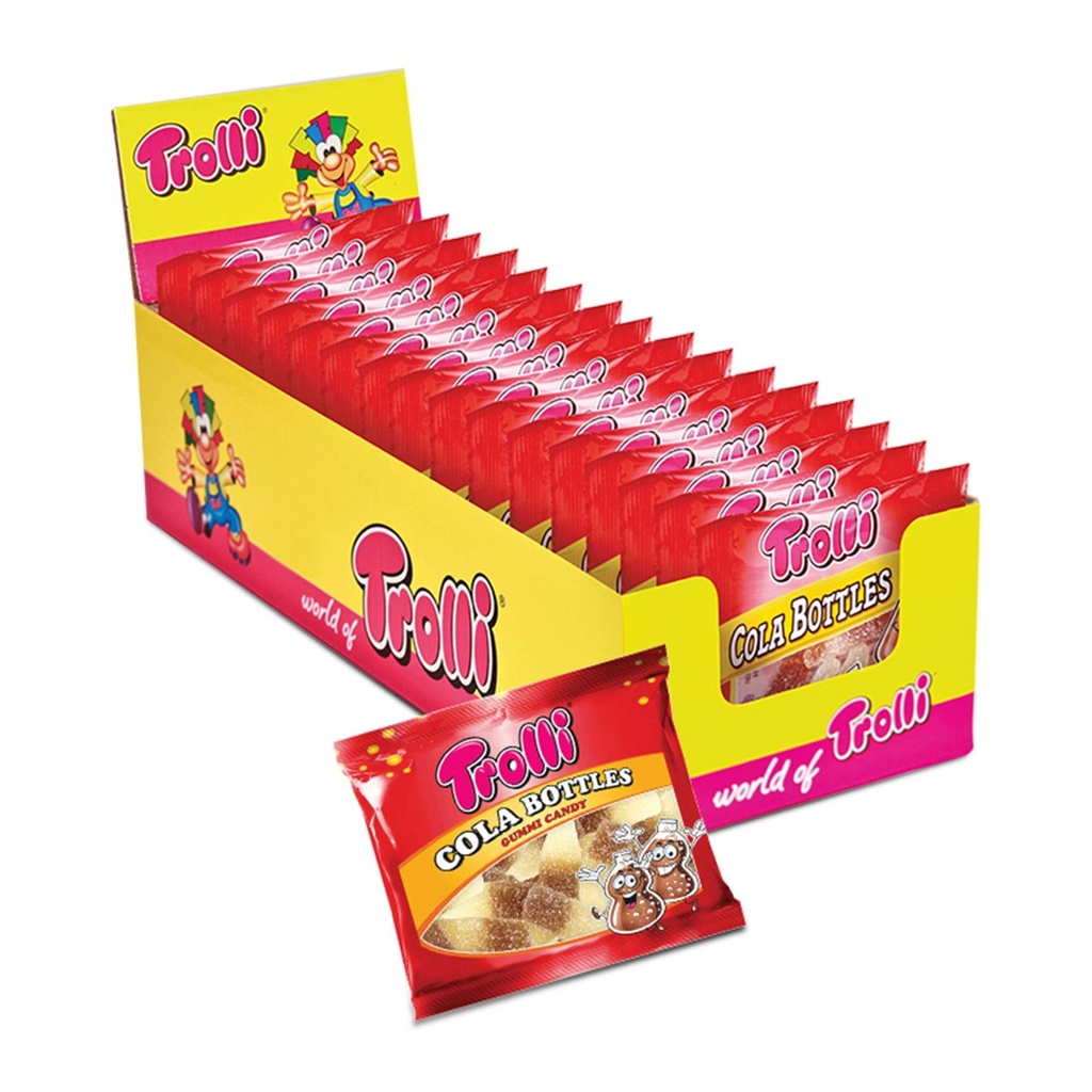 زيلو حلاوة جلى بوتل ساور كولا 10  جم*24