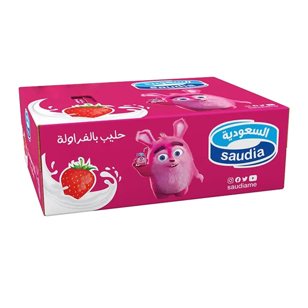 حليب فراولة السعودية 125  مل*24