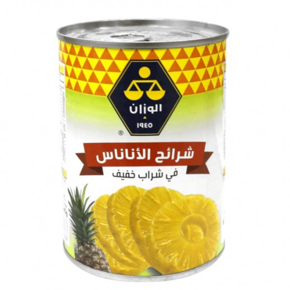 اناناس شرائح في شراب خفيف أ.ج 565ج