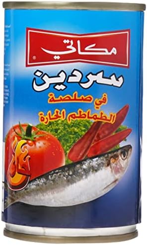 سردين في صلصة طماطم حار مكاتي155ج
