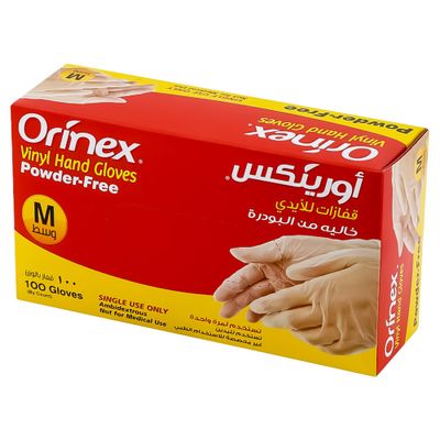 قفازات CPE شفاف وسط أورينكس 100/30  حبة