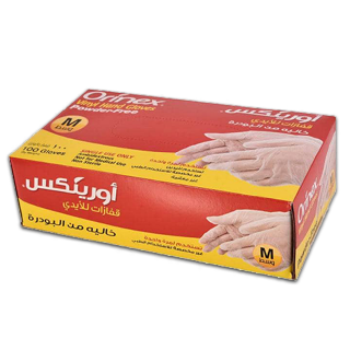 قفازات بدون بودرة وسط اورينكس100/10