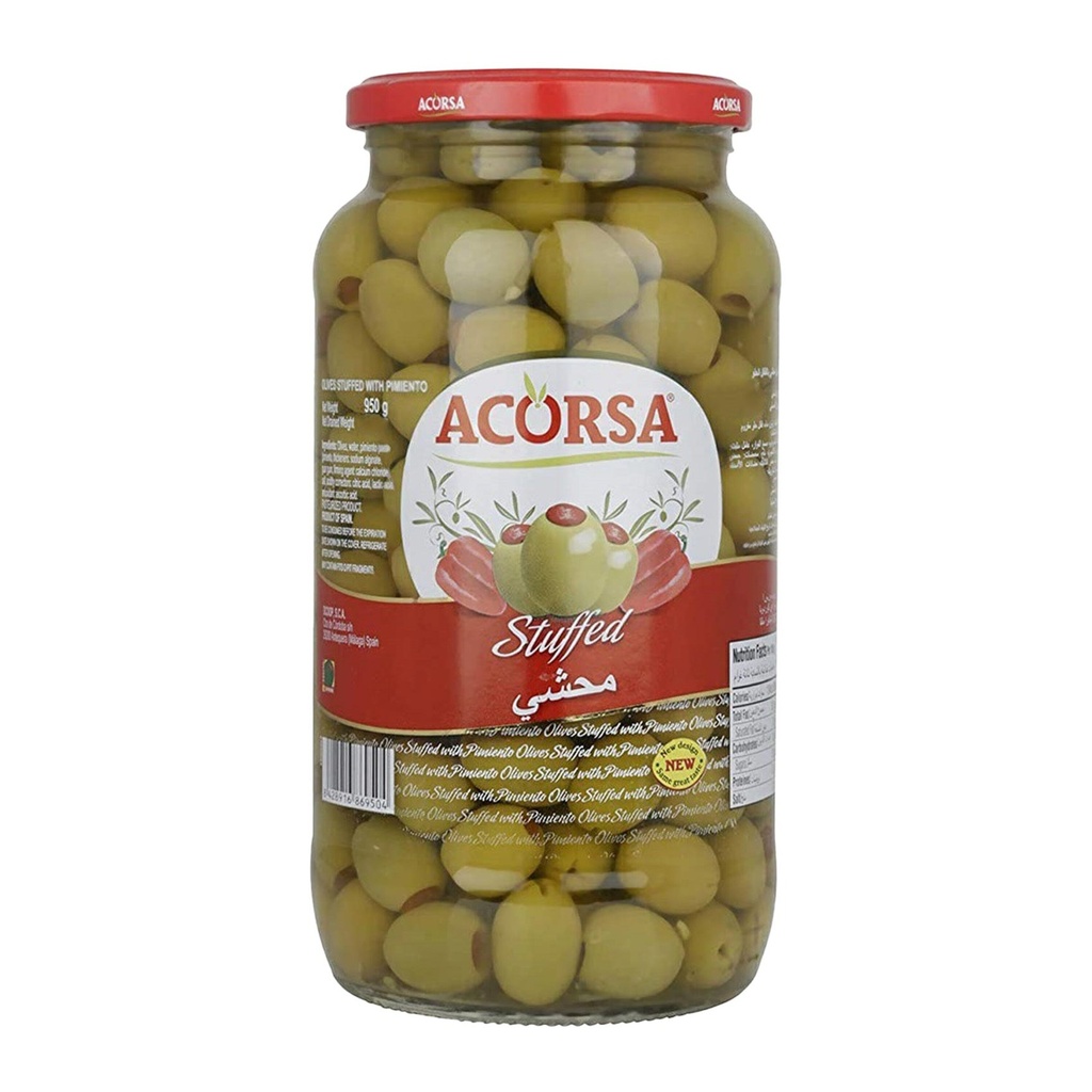 اكورسا زيتون اخضر محشي 950  غرام