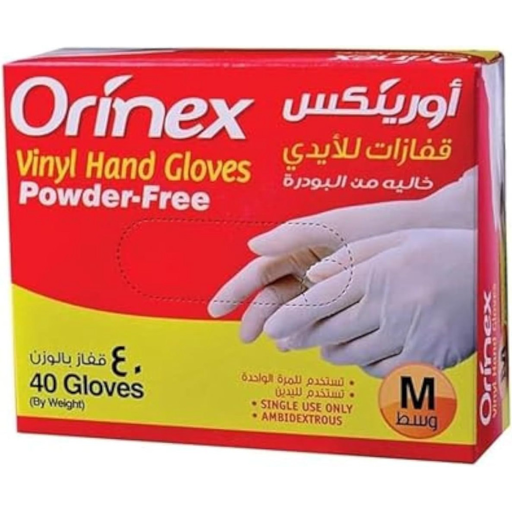 قفازات CPE أزرق وسط أورينكس100/30  حبة