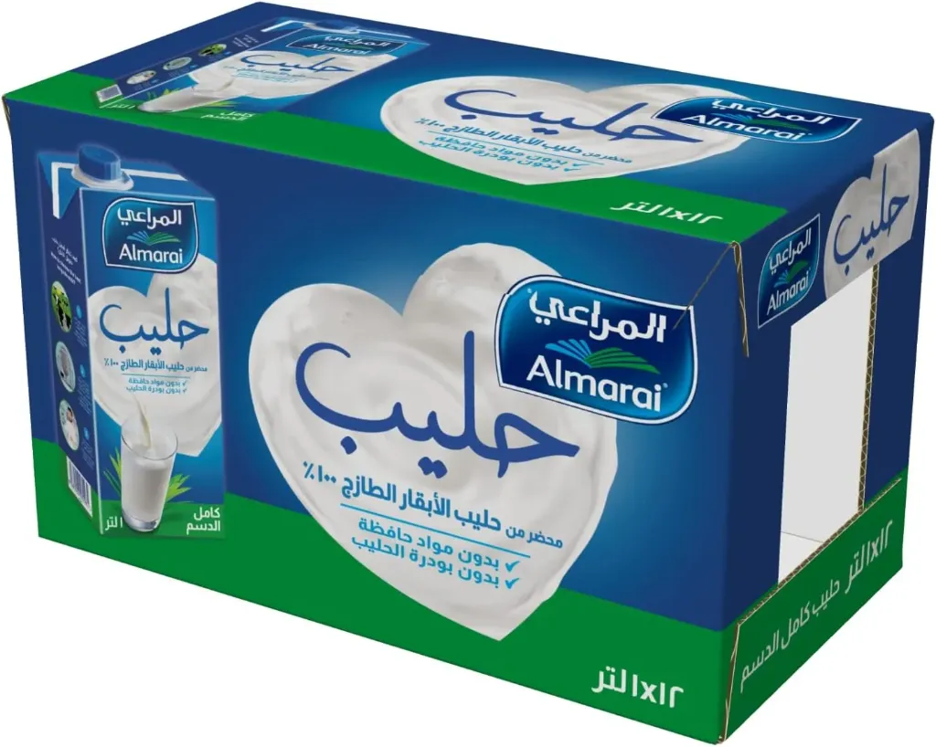 حليب المراعي طويل الاجل 12*1 لتر