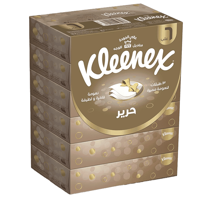 مناديل وجه كلينكس حرير 3  طبقات شدة *6
