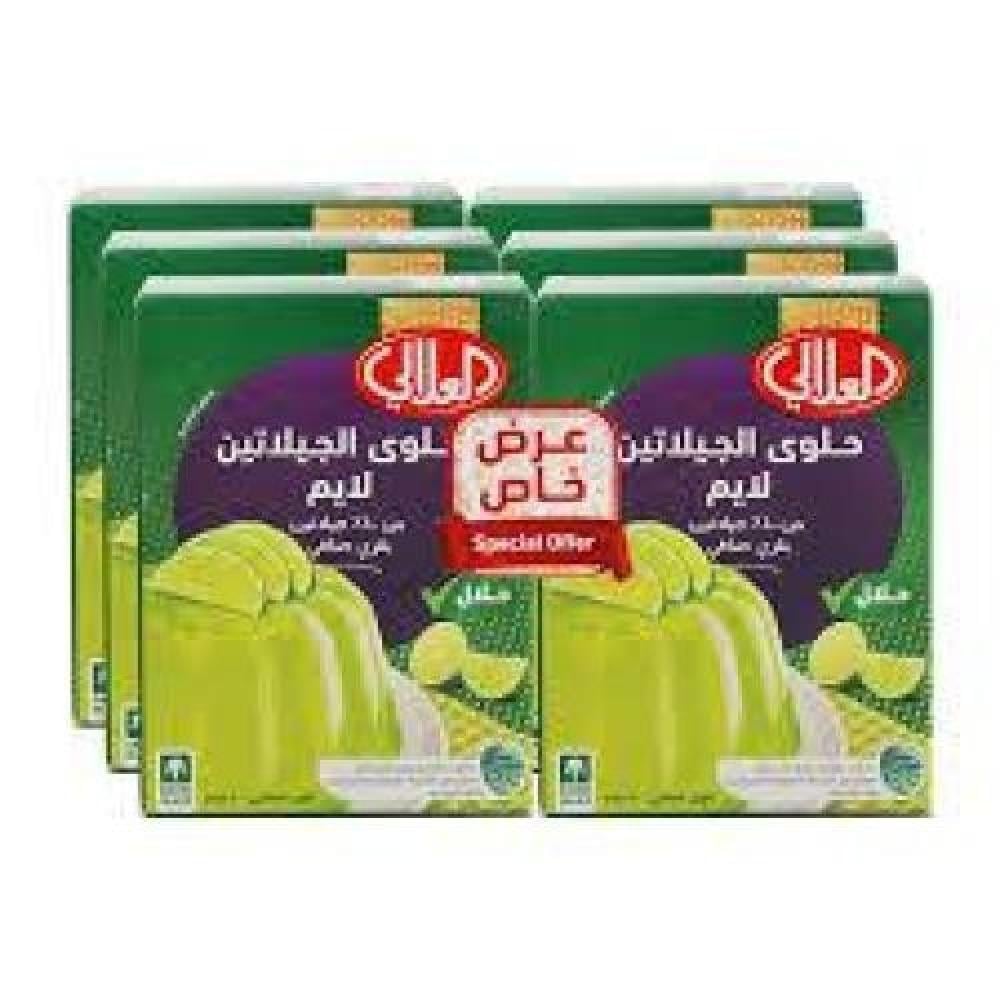 العلالي حلوى الجيلاتين لايم - عرض شد 6  عبوات