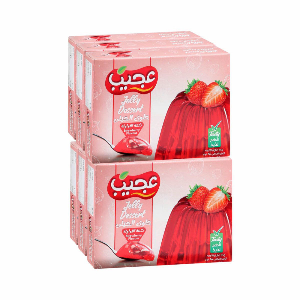 جلي زدني بنكهة الفراولة 85  جم*6
