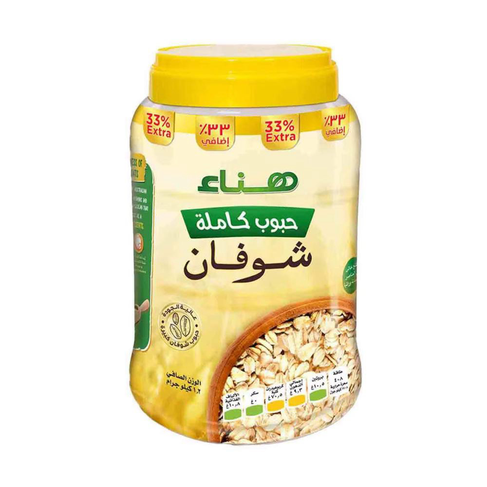 شوفان حبوب كاملة هناء 900جم *12