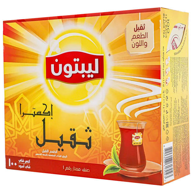 شاي اكسترا ثقيل ليبتون 100  كيس