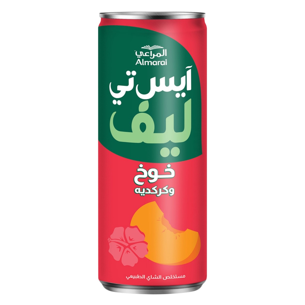 المراعي ايس ليف خوخ وكركديه 240  مل