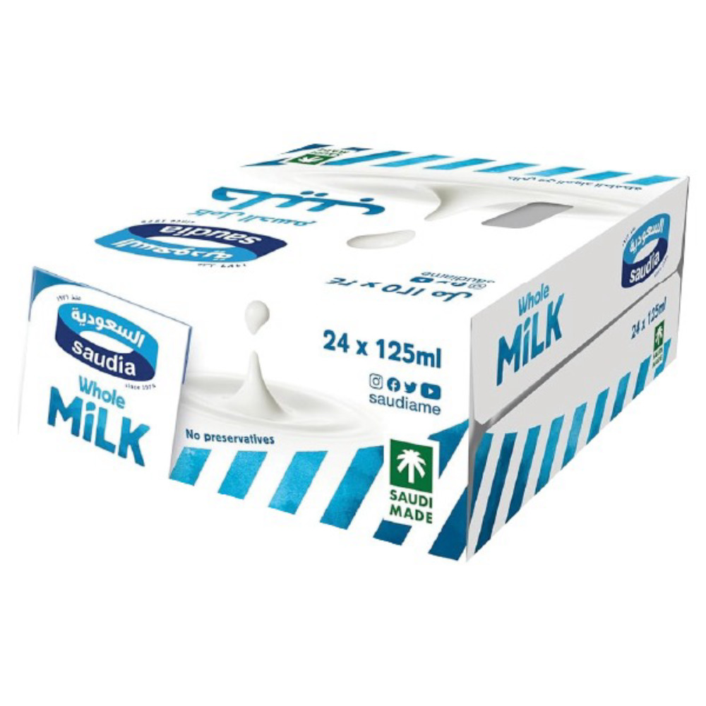 حليب السعوديه فانيلا 125  مل*24