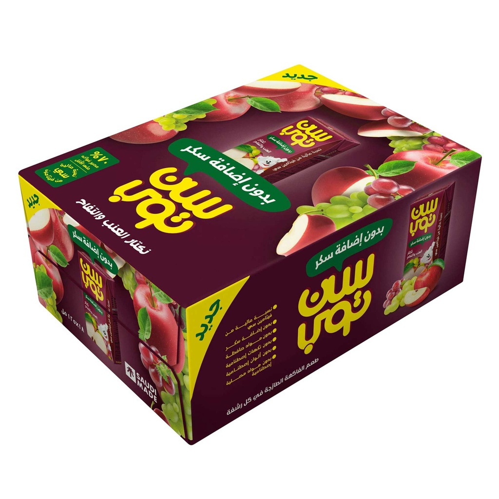 سنتوب عصير تفاح 125مل*18