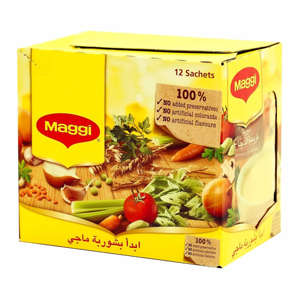 شوربه كريمه الدجاج ماجي 71جم*12