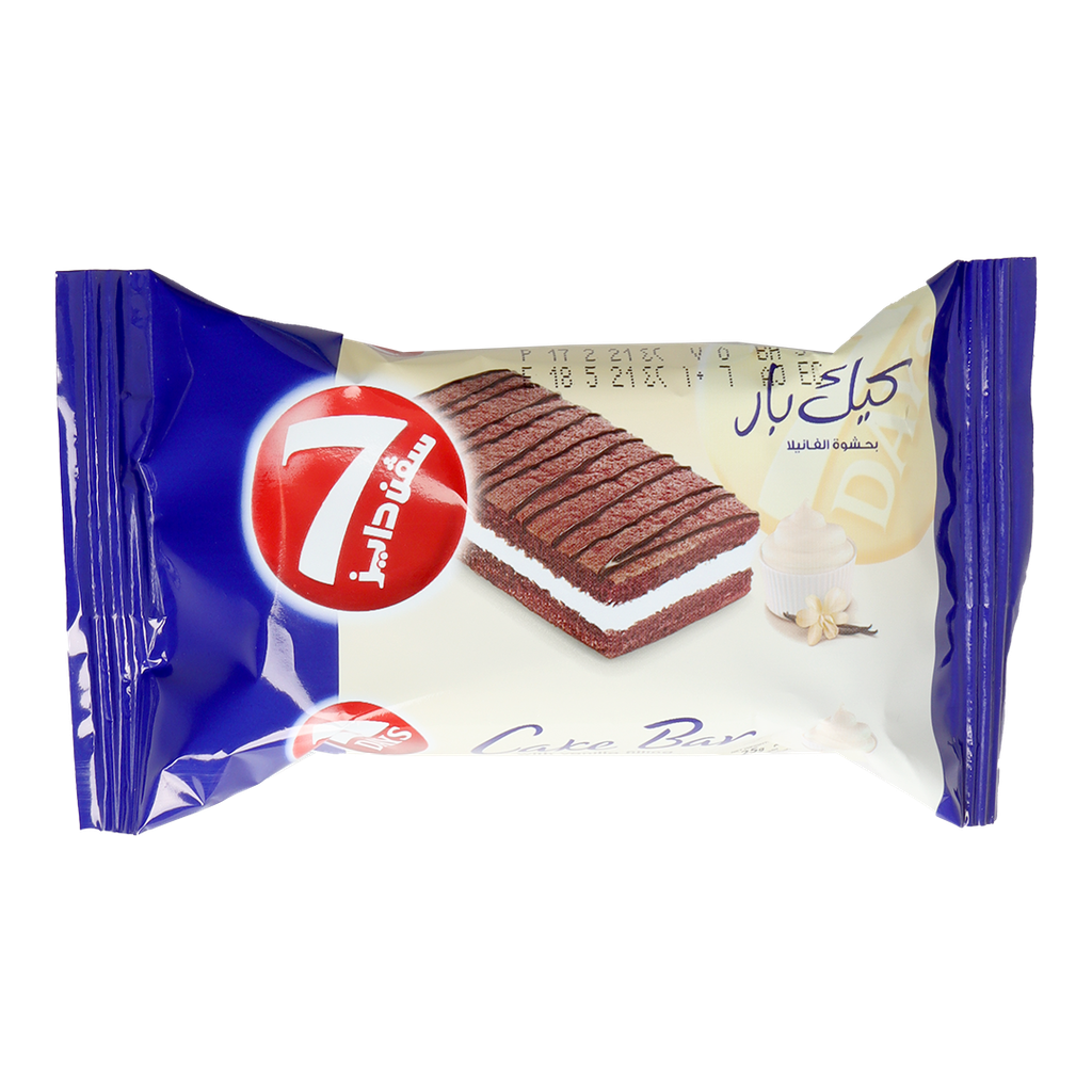 كيك بار فانيلا سفن دايز 25جم شدة 36